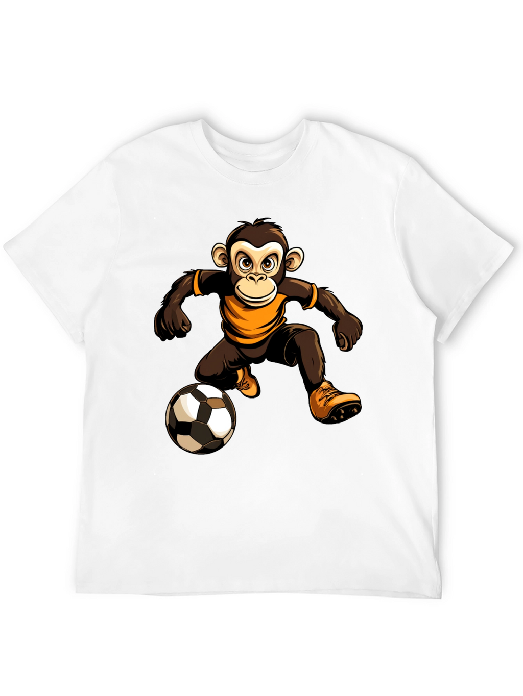 Monkey Soccer Player Graphic T-Shirt