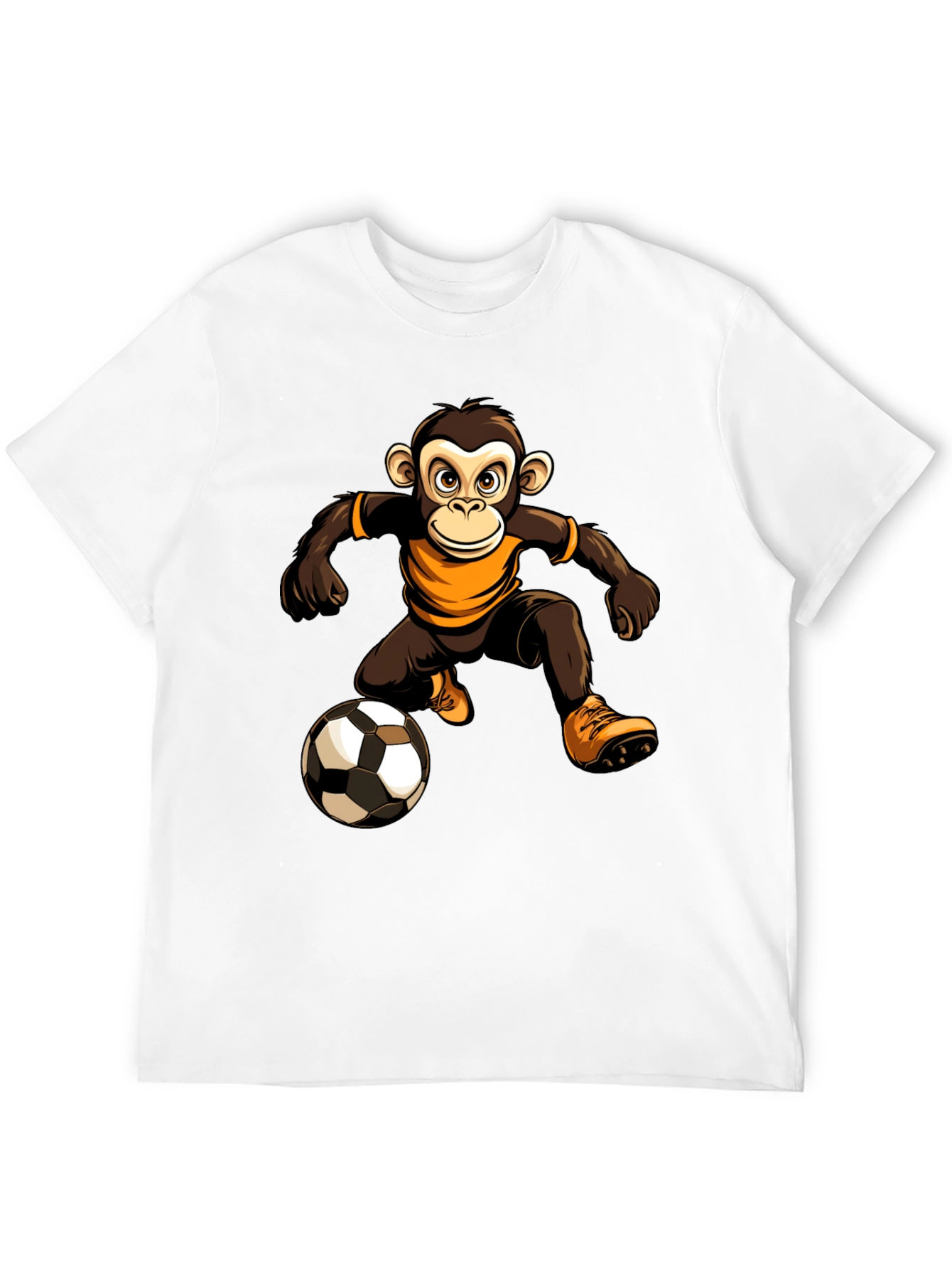 Monkey Soccer Player Graphic T-Shirt