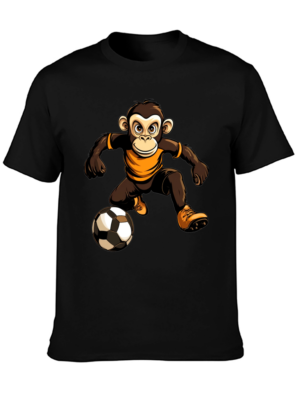 Monkey Soccer Player Graphic T-Shirt