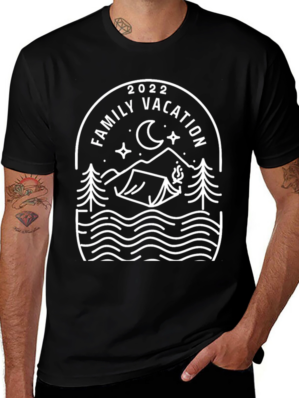 Family Vacation 2022 Black T-Shirt