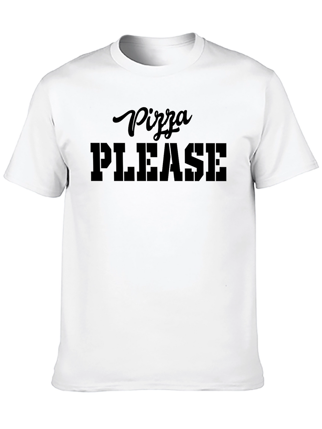 Pizza Please T-Shirt - Black Graphic Tee