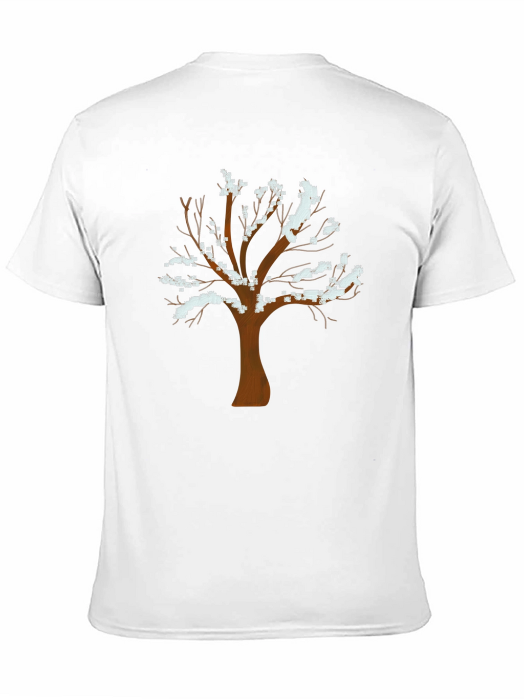 Winter Tree Graphic Tee - Black Cotton T-Shirt