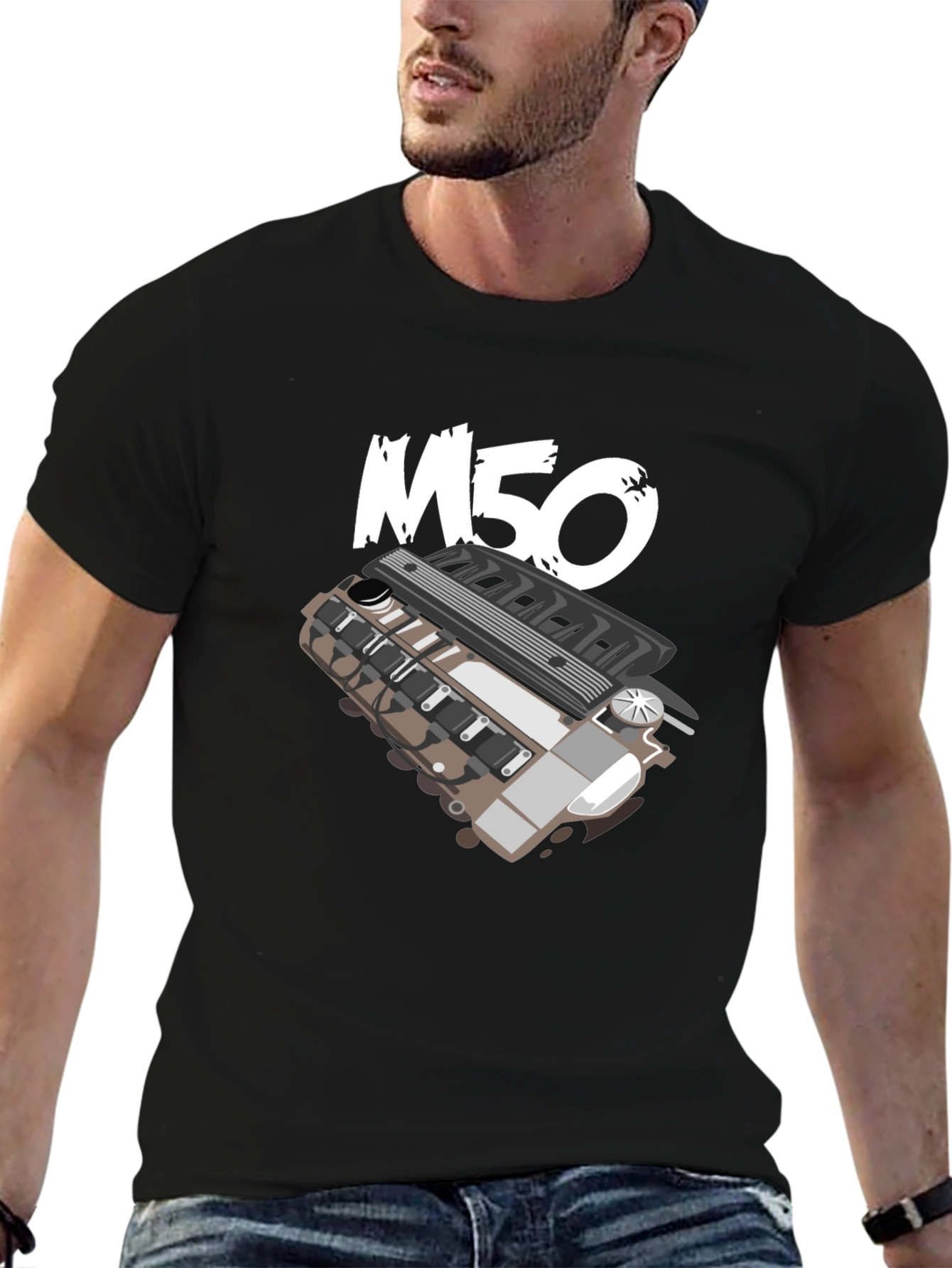 M50 Engine T-Shirt - Automotive Enthusiast Apparel