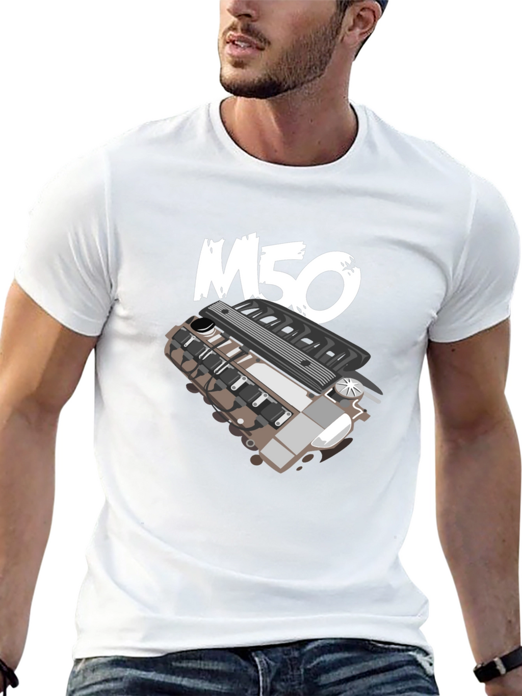 M50 Engine T-Shirt - Automotive Enthusiast Apparel