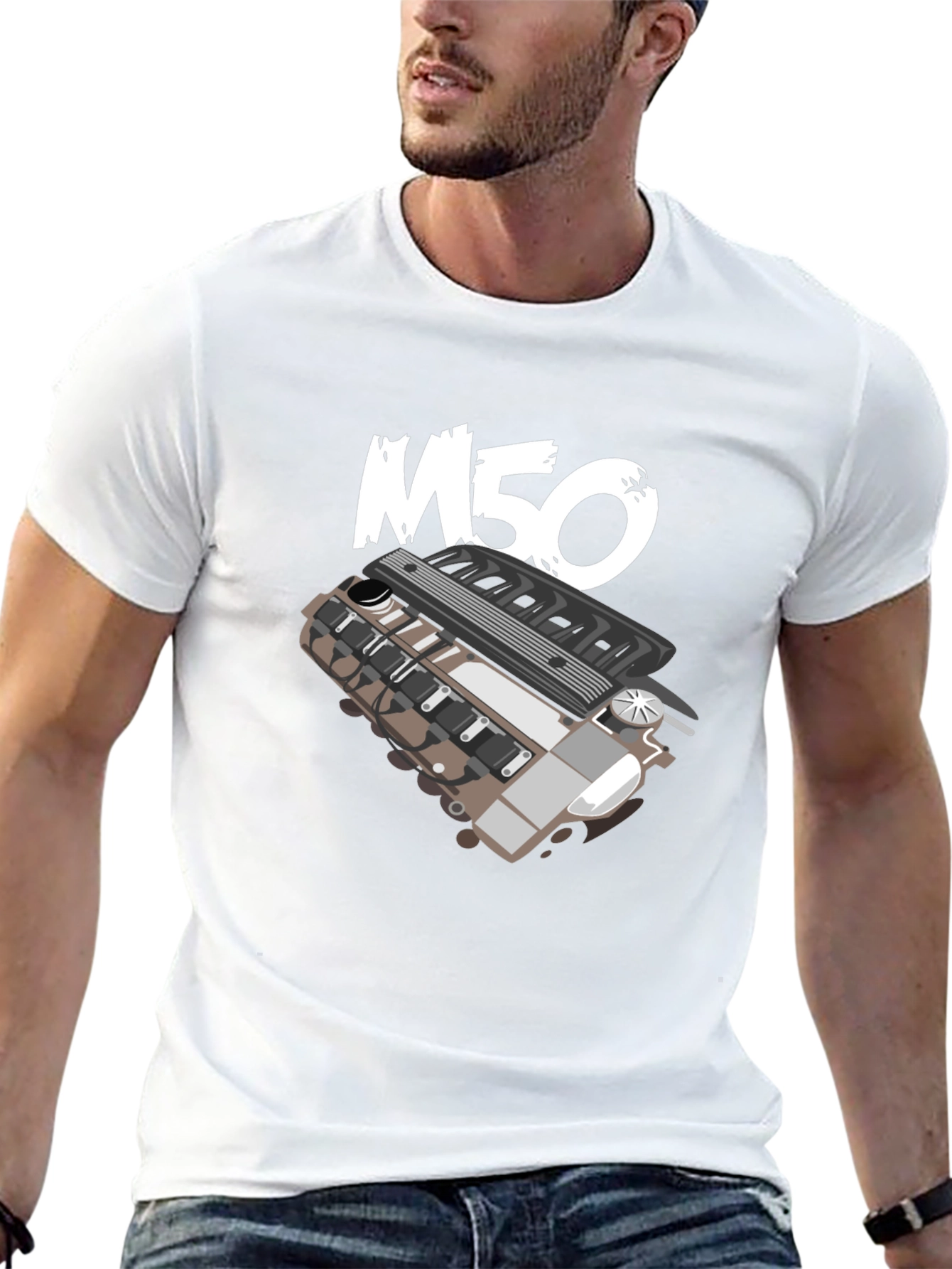 M50 Engine T-Shirt - Automotive Enthusiast Apparel
