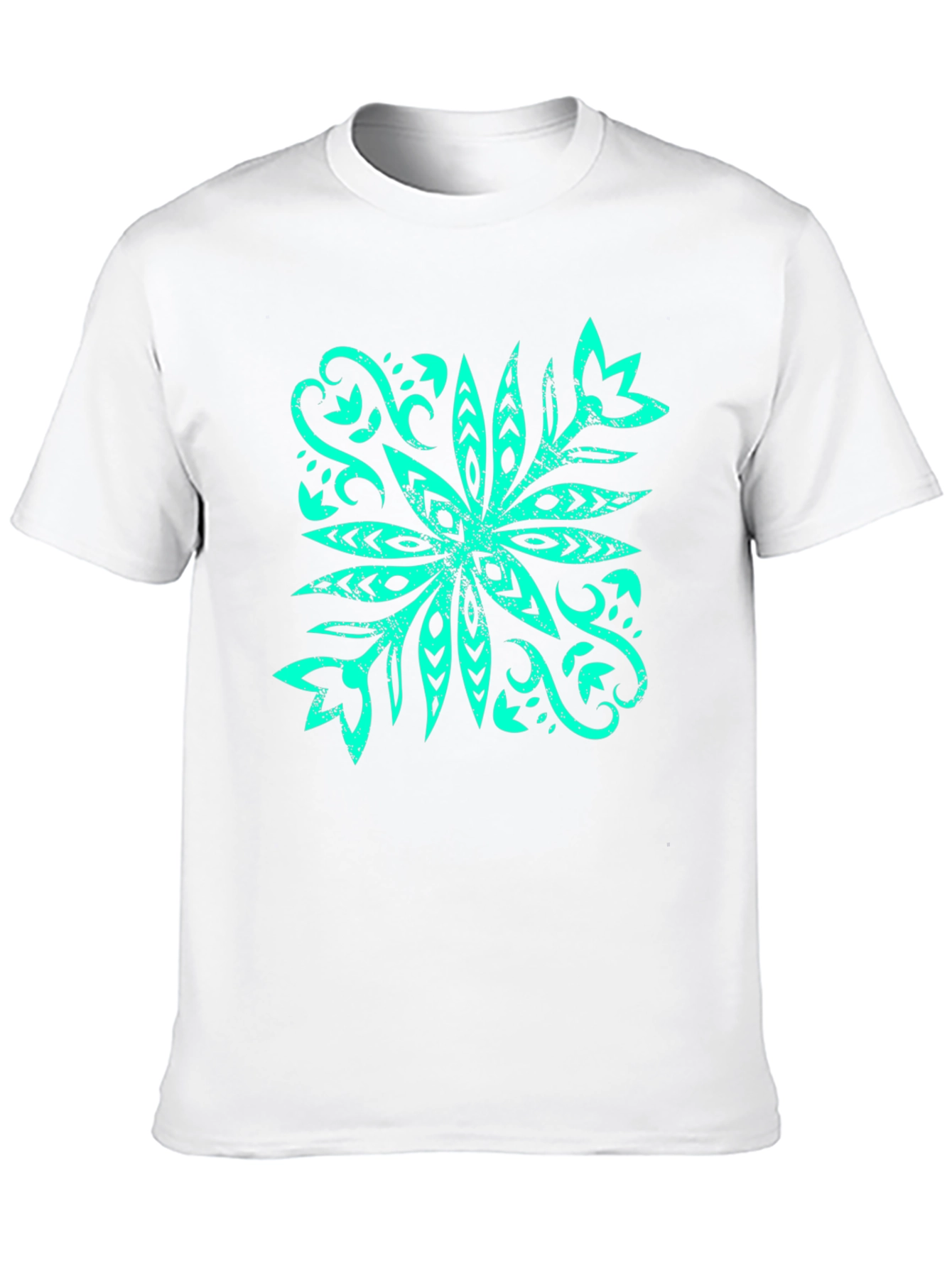 Stylish Graphic Tee - Tropical Flower Design