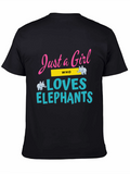 Just a Girl Who Loves Elephants Graphic Tee