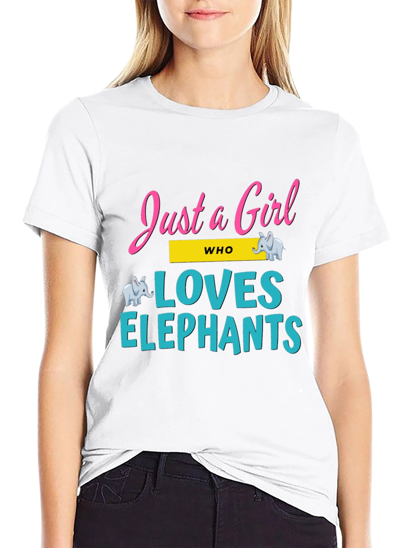 Just a Girl Who Loves Elephants Graphic Tee