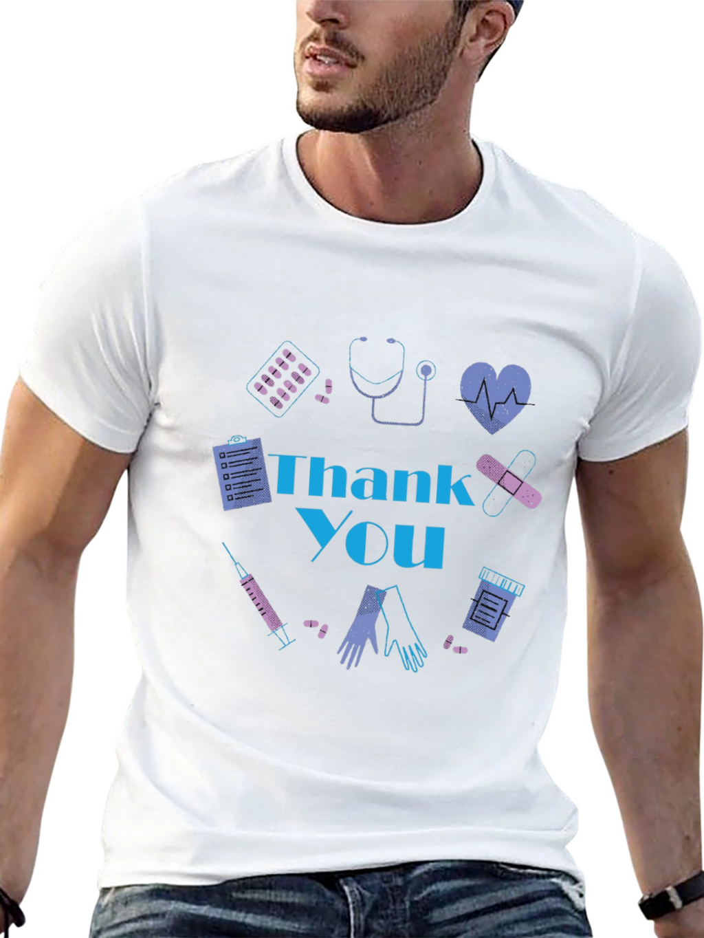 Thank You Healthcare Workers Graphic Tee