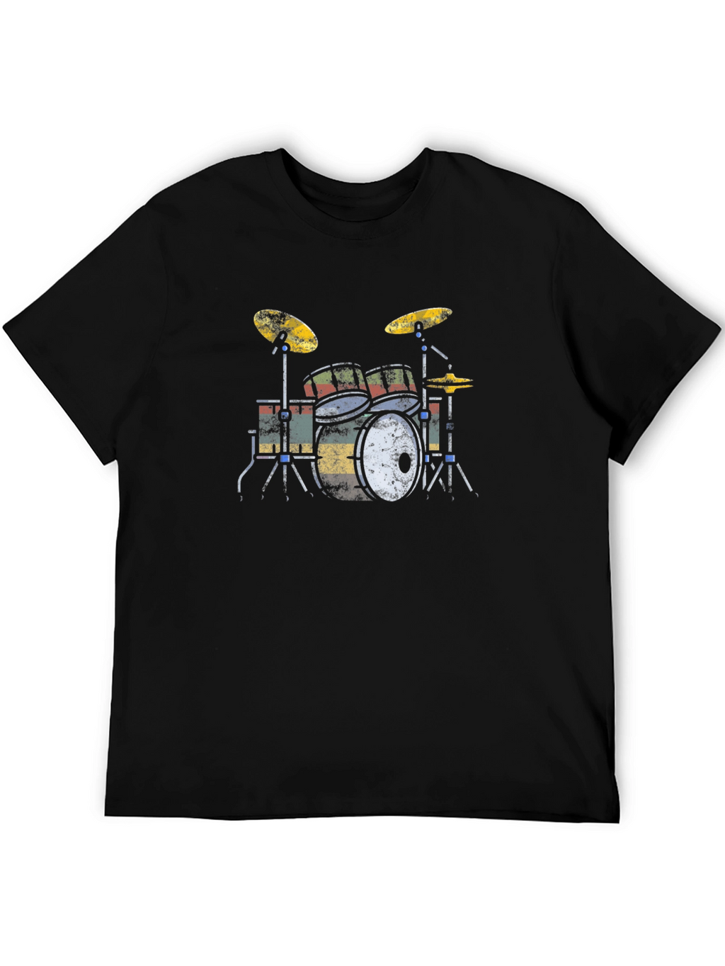 Retro Drum Set Graphic Tee - Music Lovers T-Shirt