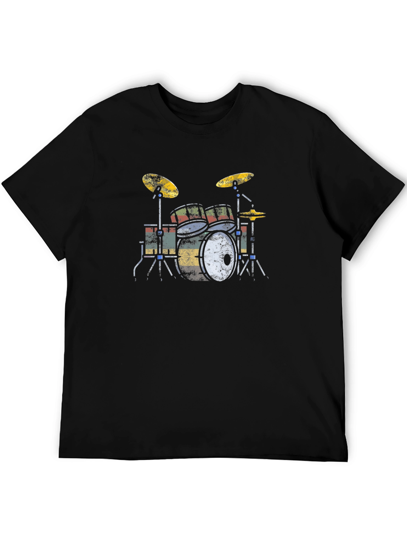 Retro Drum Set Graphic Tee - Music Lovers T-Shirt