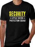 Security Little Sister Protection Squad Graphic Tee
