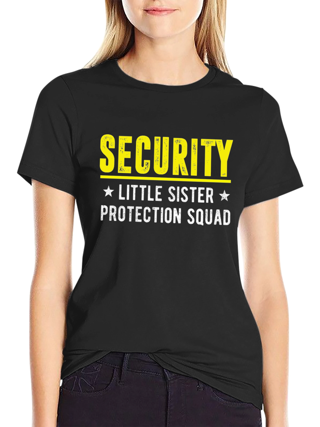 Security Little Sister Protection Squad Graphic Tee