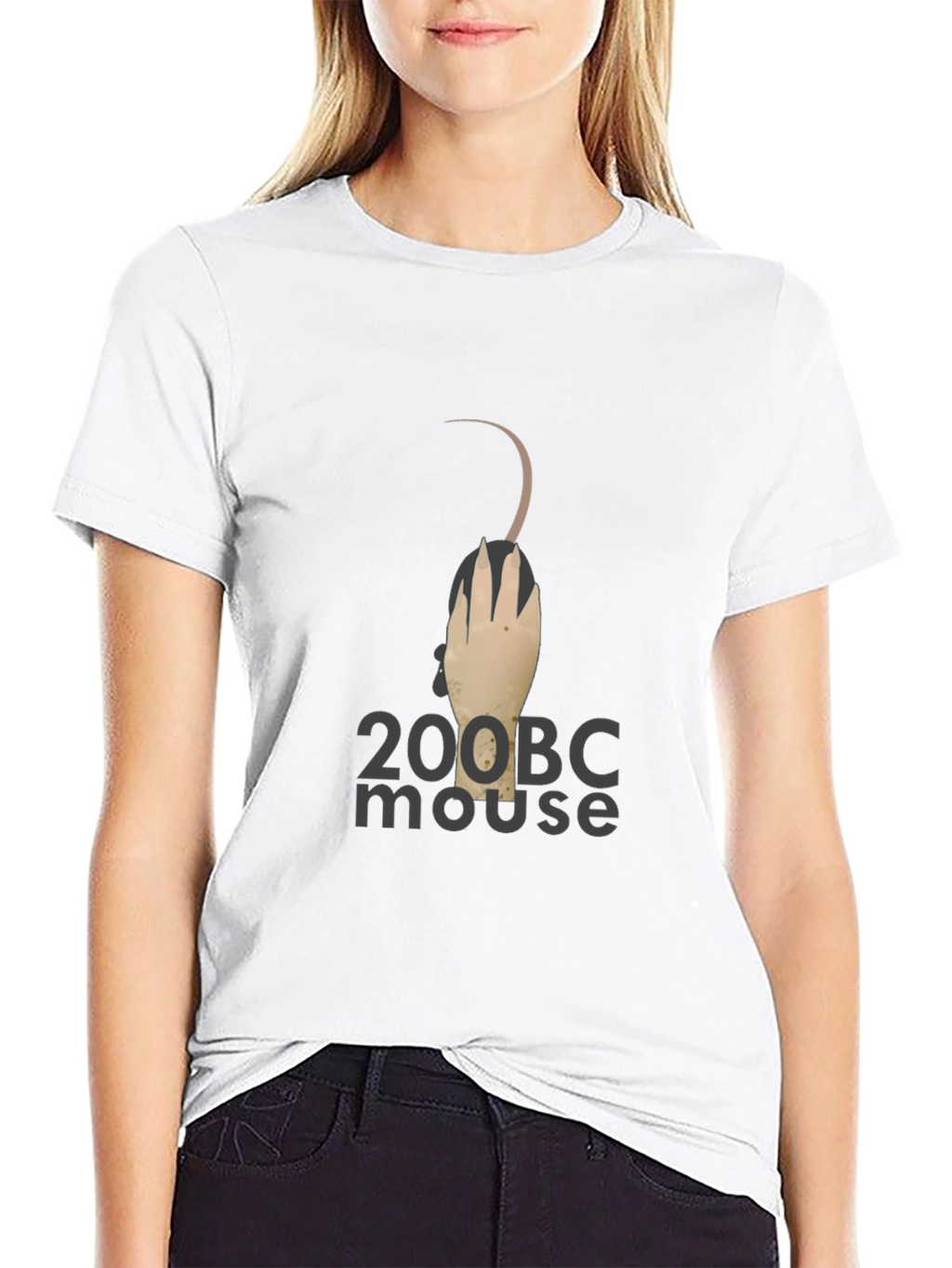 200 BC Mouse Graphic Tee - Unique Design
