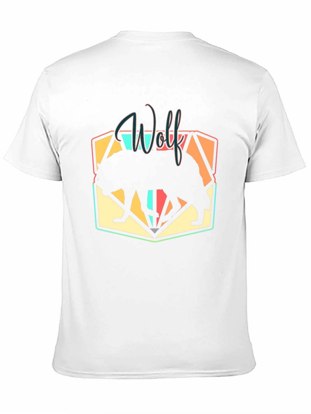 Wolf Silhouette Graphic Black T-Shirt