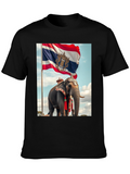 Thailand Elephant Flag Graphic Tee