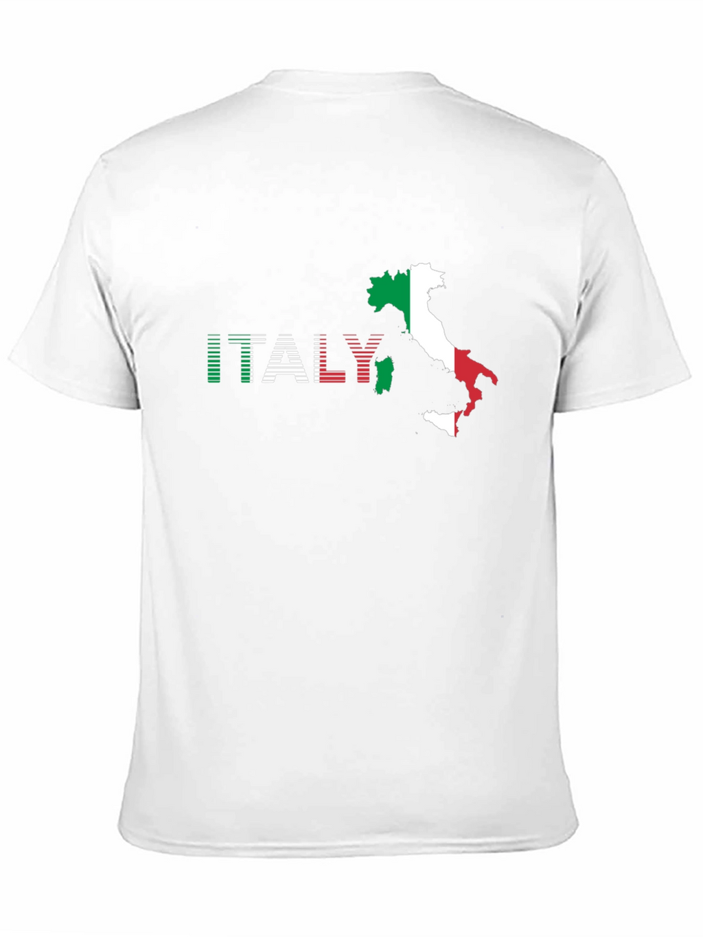Italy Flag Map Graphic T-Shirt - Black