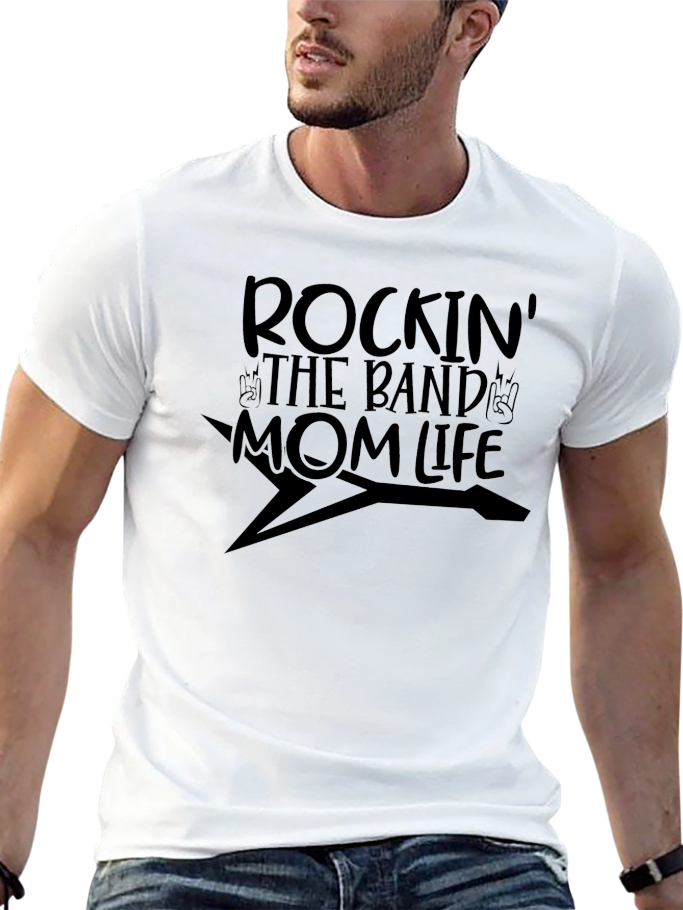 Rockin the Band Mom Life Black T-Shirt