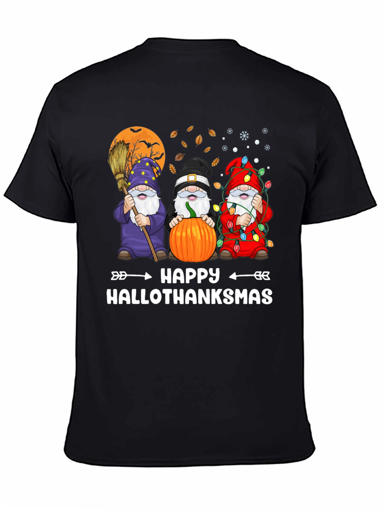 Happy Hallothanksmas Gnome Graphic Tee