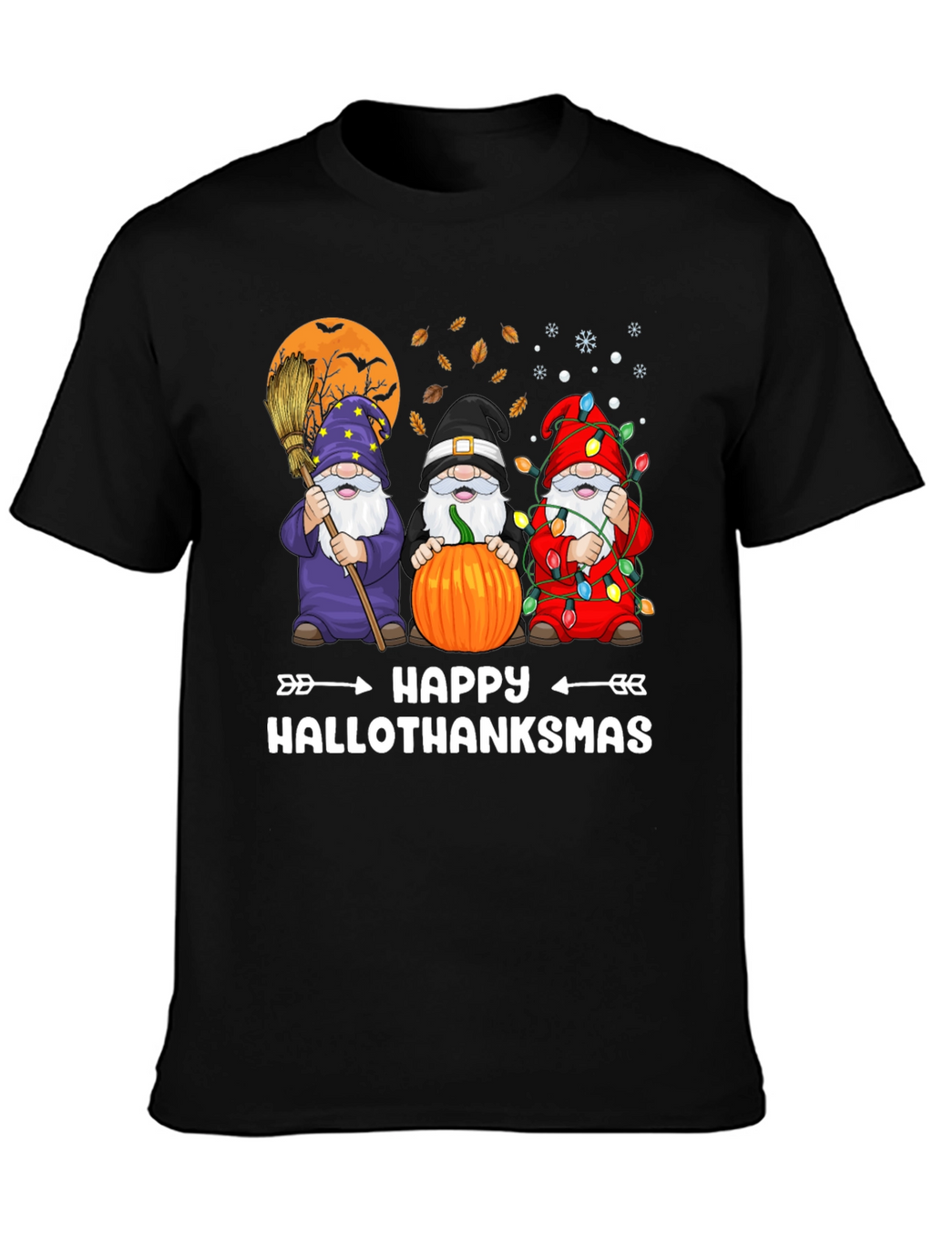 Happy Hallothanksmas Gnome Graphic Tee