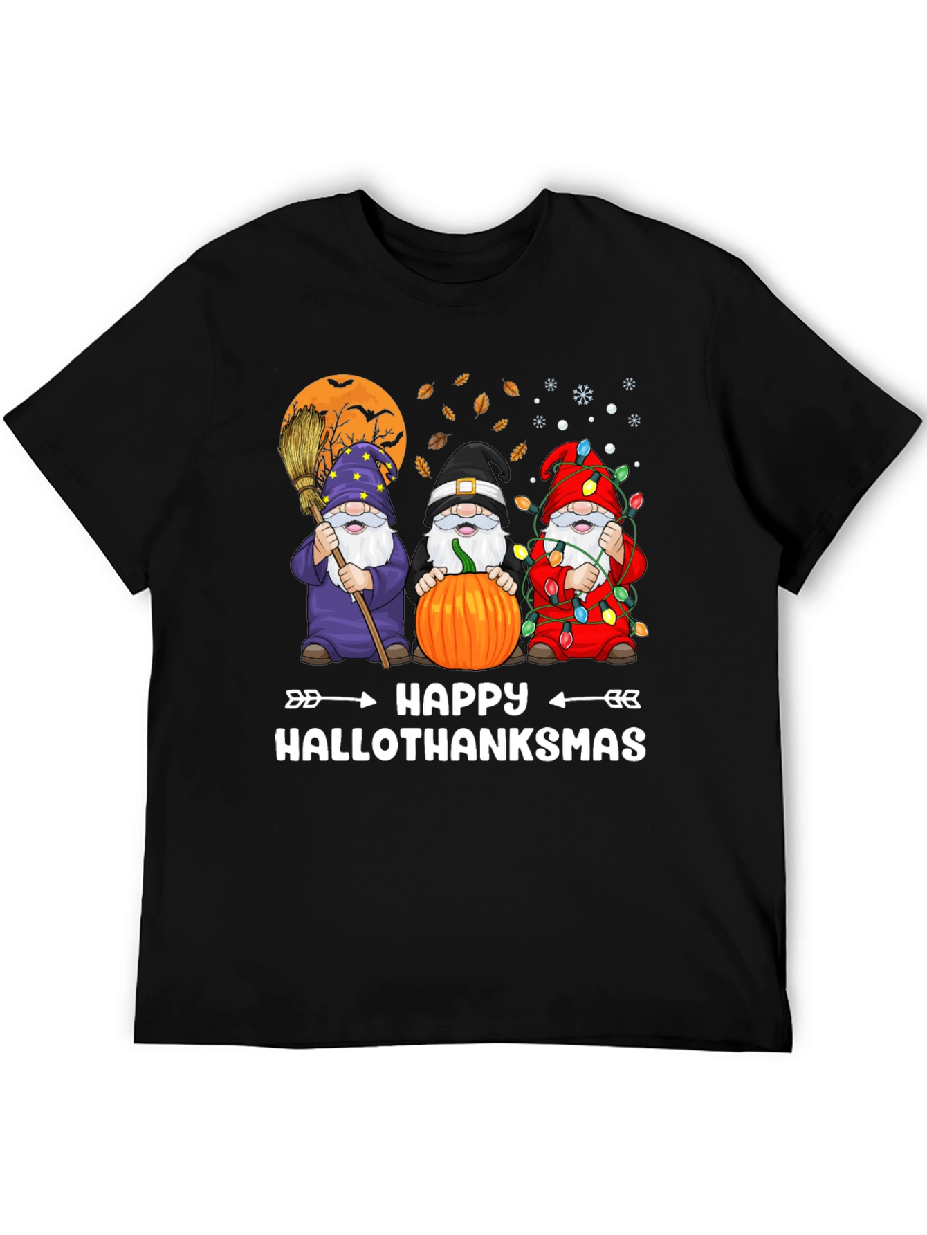 Happy Hallothanksmas Gnome Graphic Tee