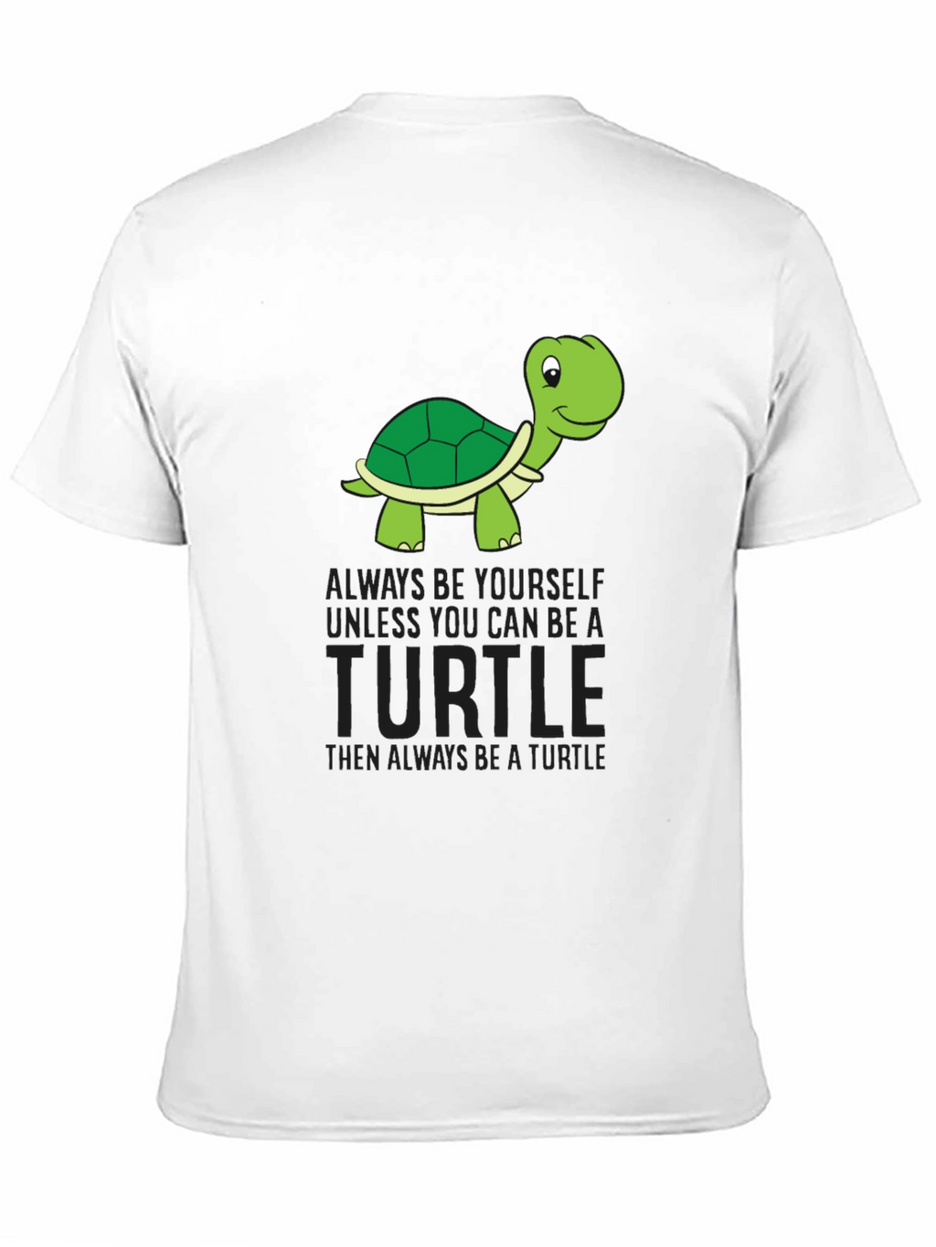 Funny Turtle Graphic Black T-Shirt