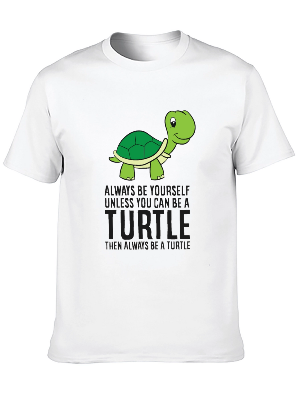 Funny Turtle Graphic Black T-Shirt