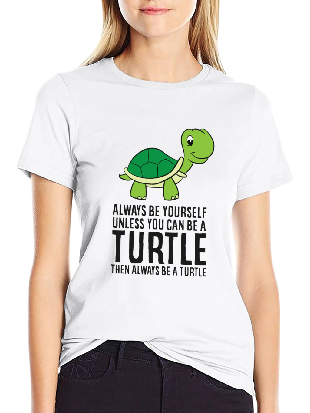 Funny Turtle Graphic Black T-Shirt