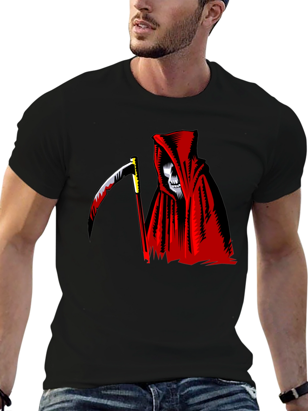 Grim Reaper Graphic Black T-Shirt