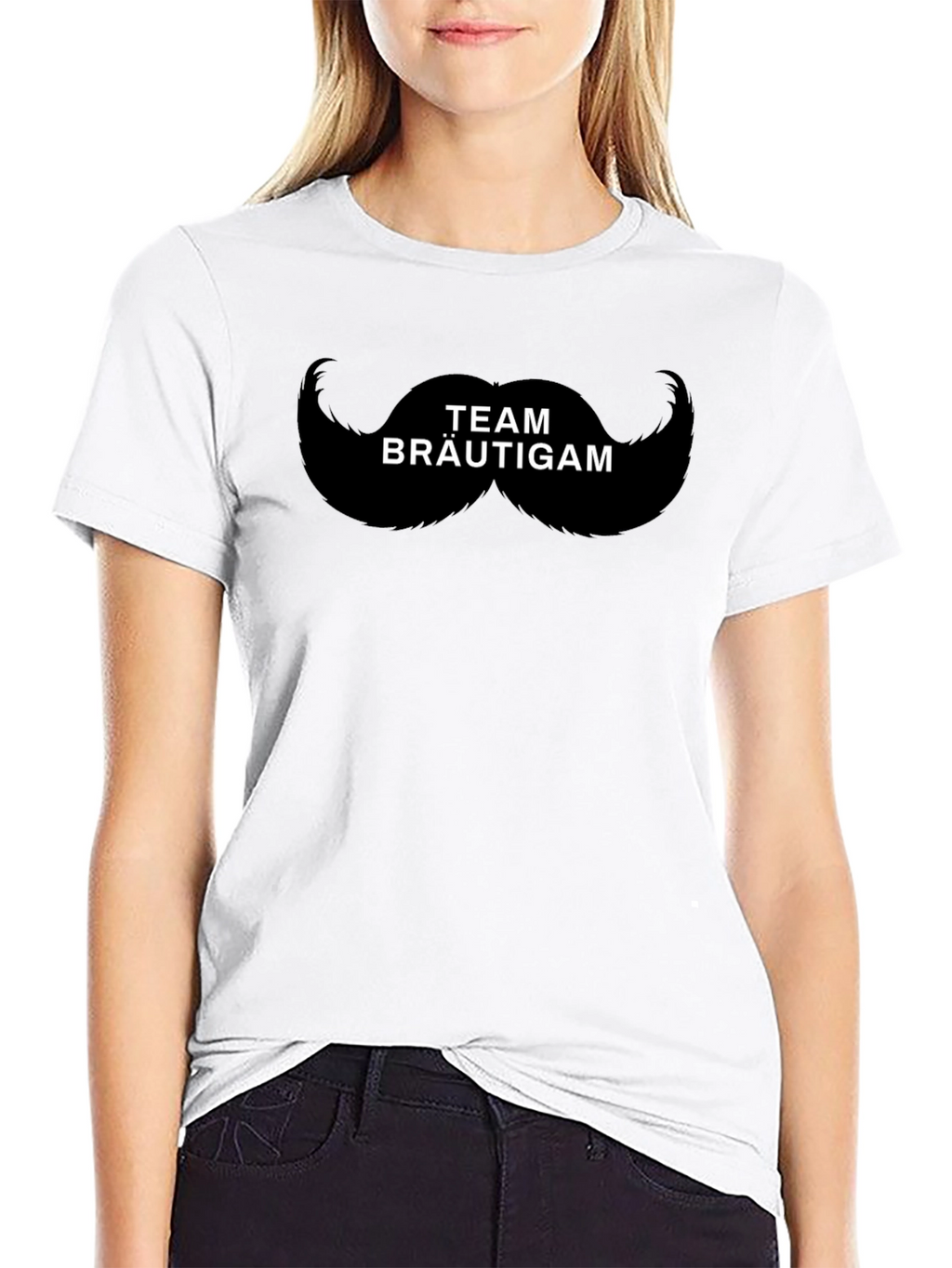 Team Bräutigam Mustache Graphic T-Shirt