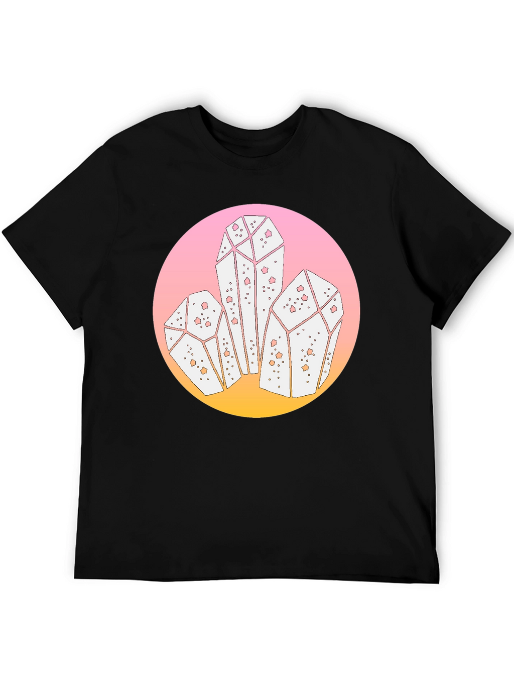 Crystal Cluster Graphic Black T-Shirt