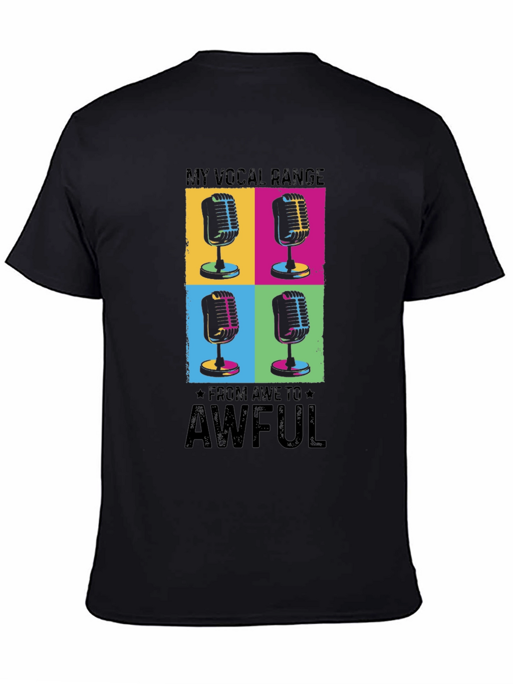 Vocal Range Funny Microphone Graphic T-Shirt