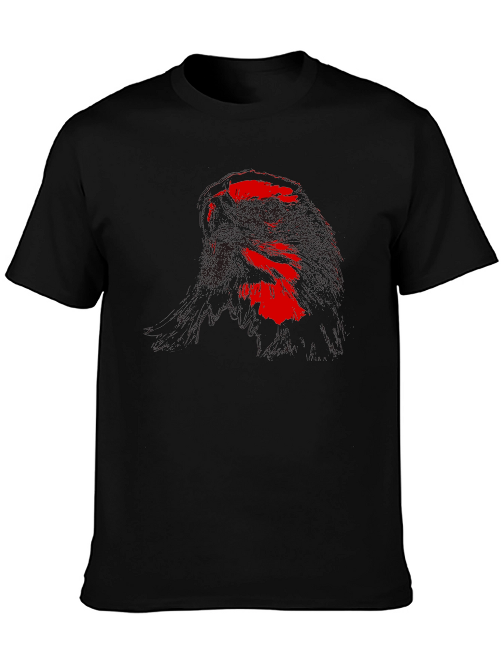 Red Eagle Graphic Black T-Shirt