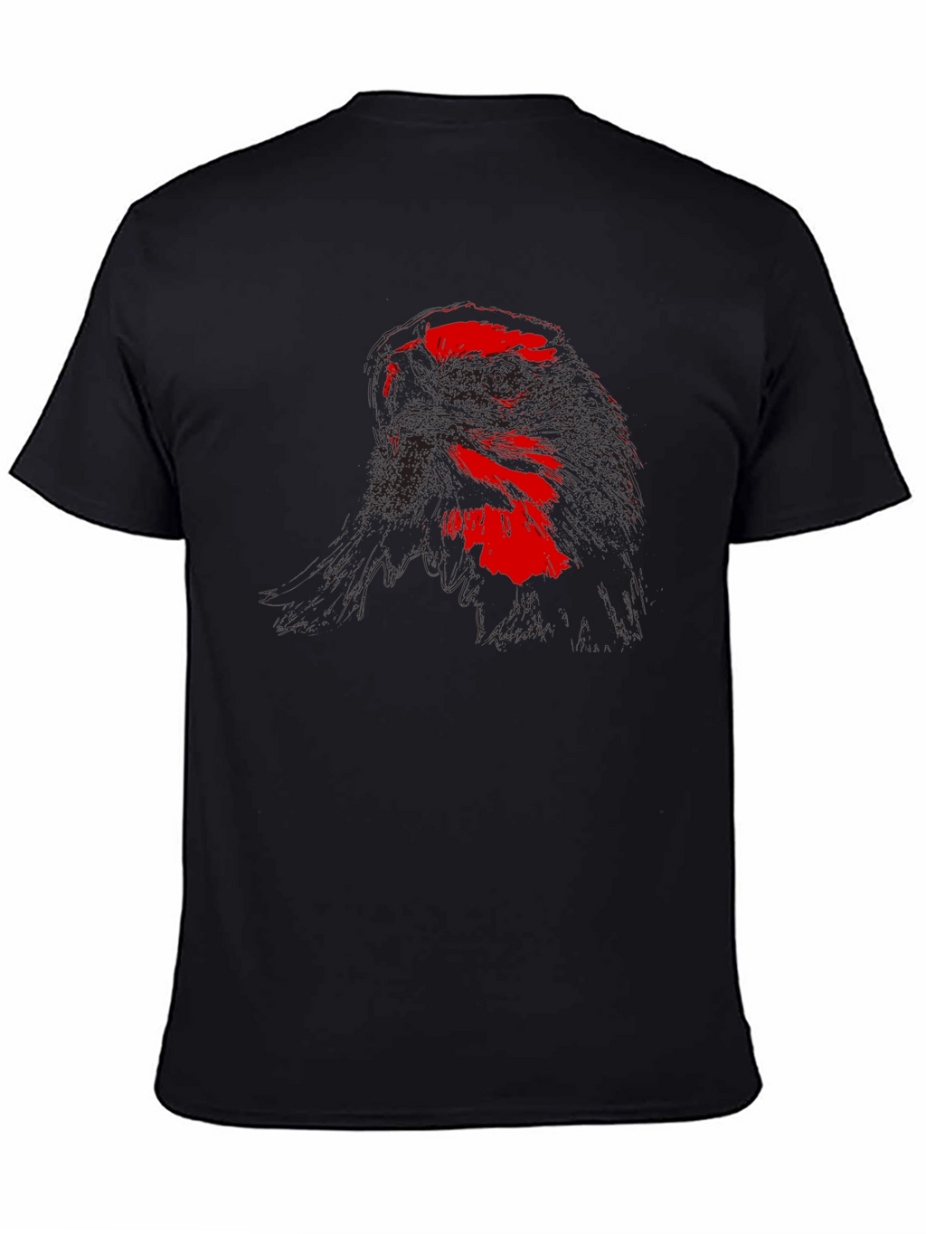 Red Eagle Graphic Black T-Shirt