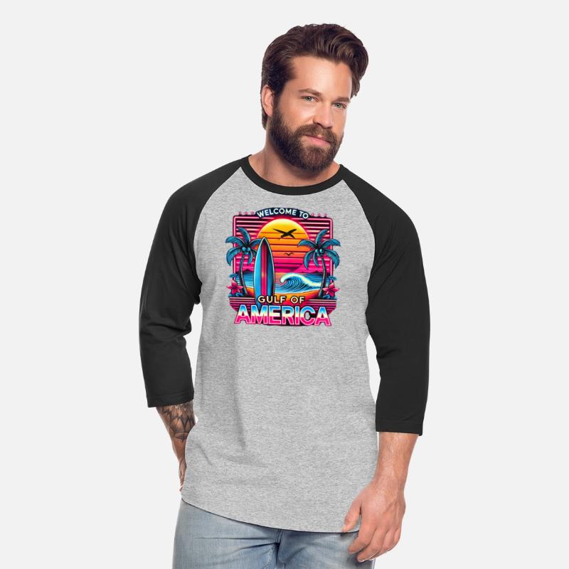 Golf of united states of america retro beach