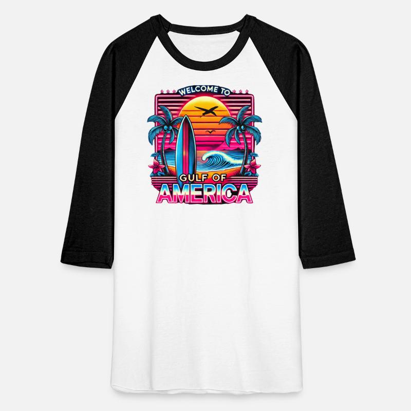 Golf of united states of america retro beach