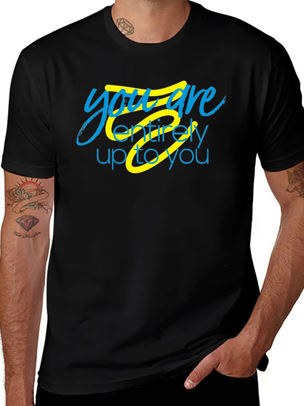 Inspirational You Are Up To You Black T-Shirt