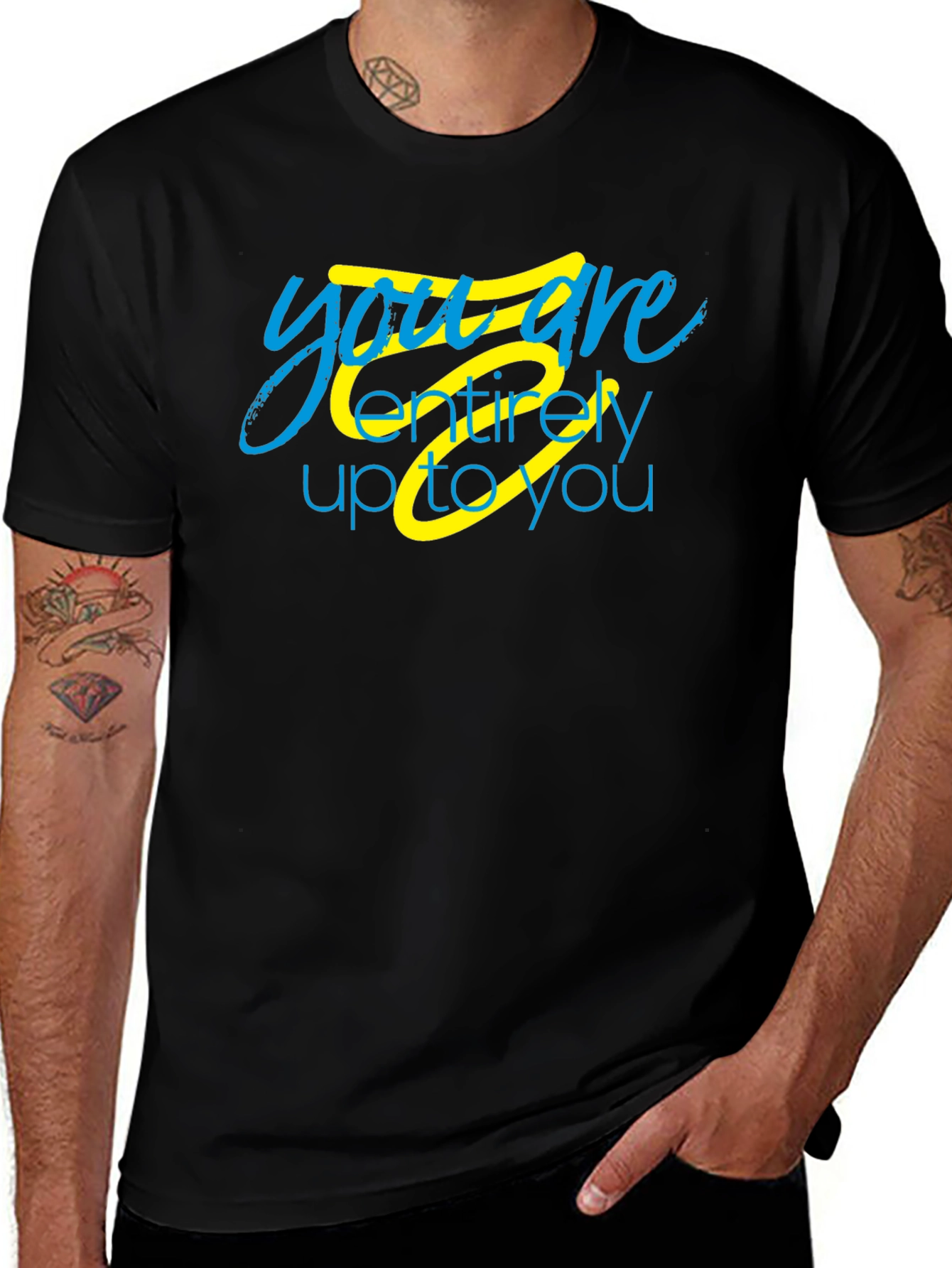 Inspirational You Are Up To You Black T-Shirt