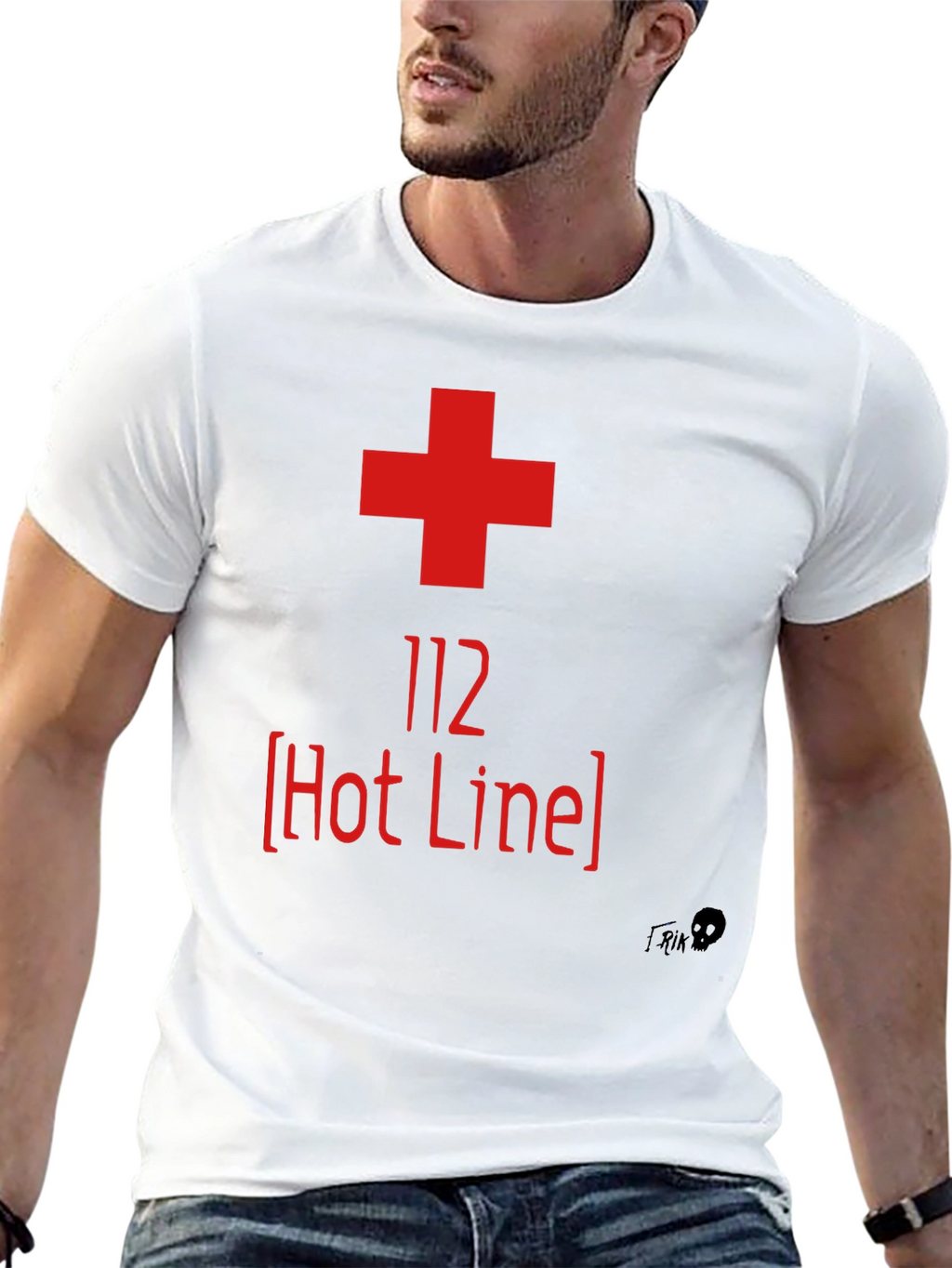 112 Hot Line Graphic Tee - Emergency Services Shirt