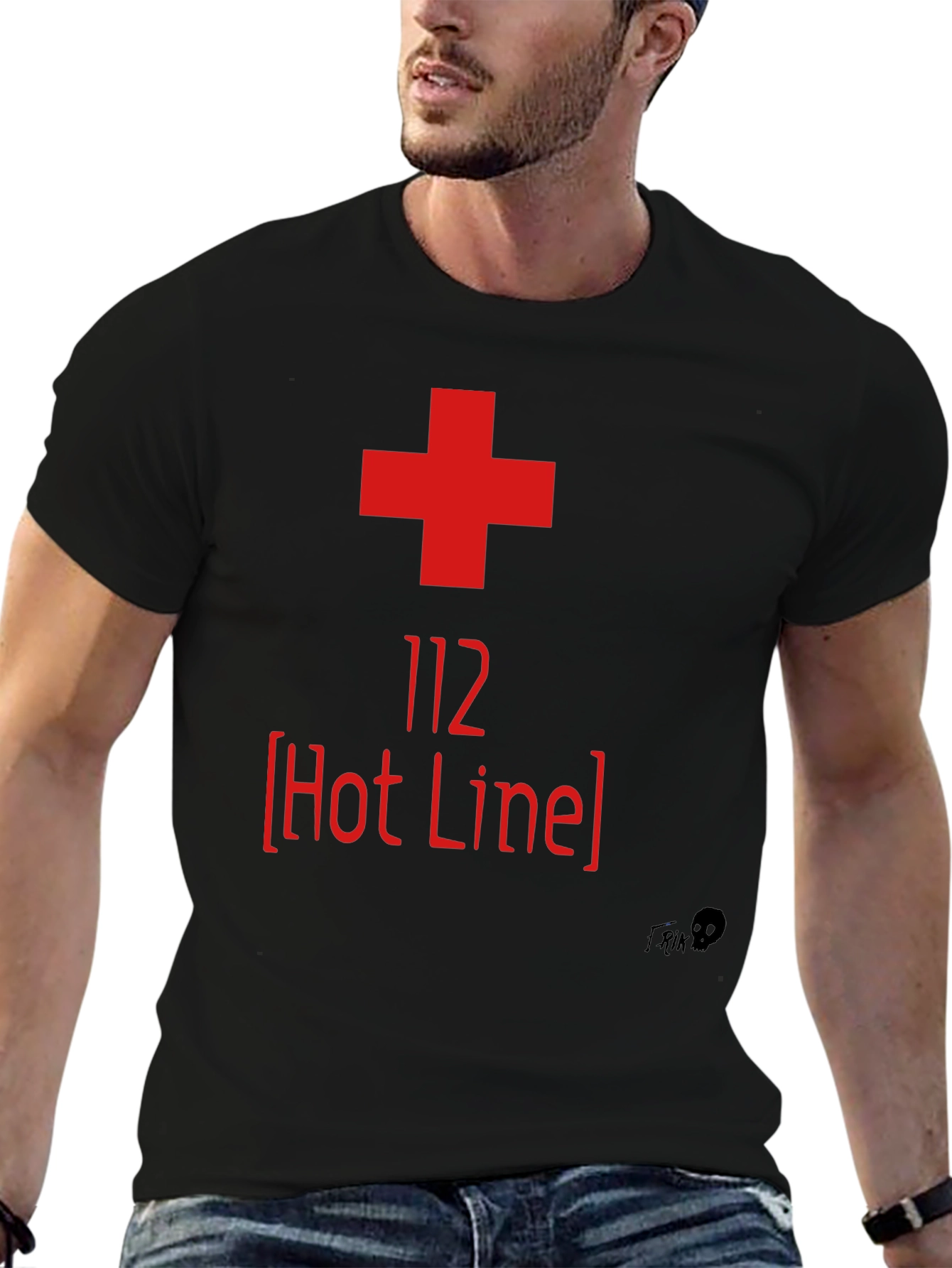 112 Hot Line Graphic Tee - Emergency Services Shirt