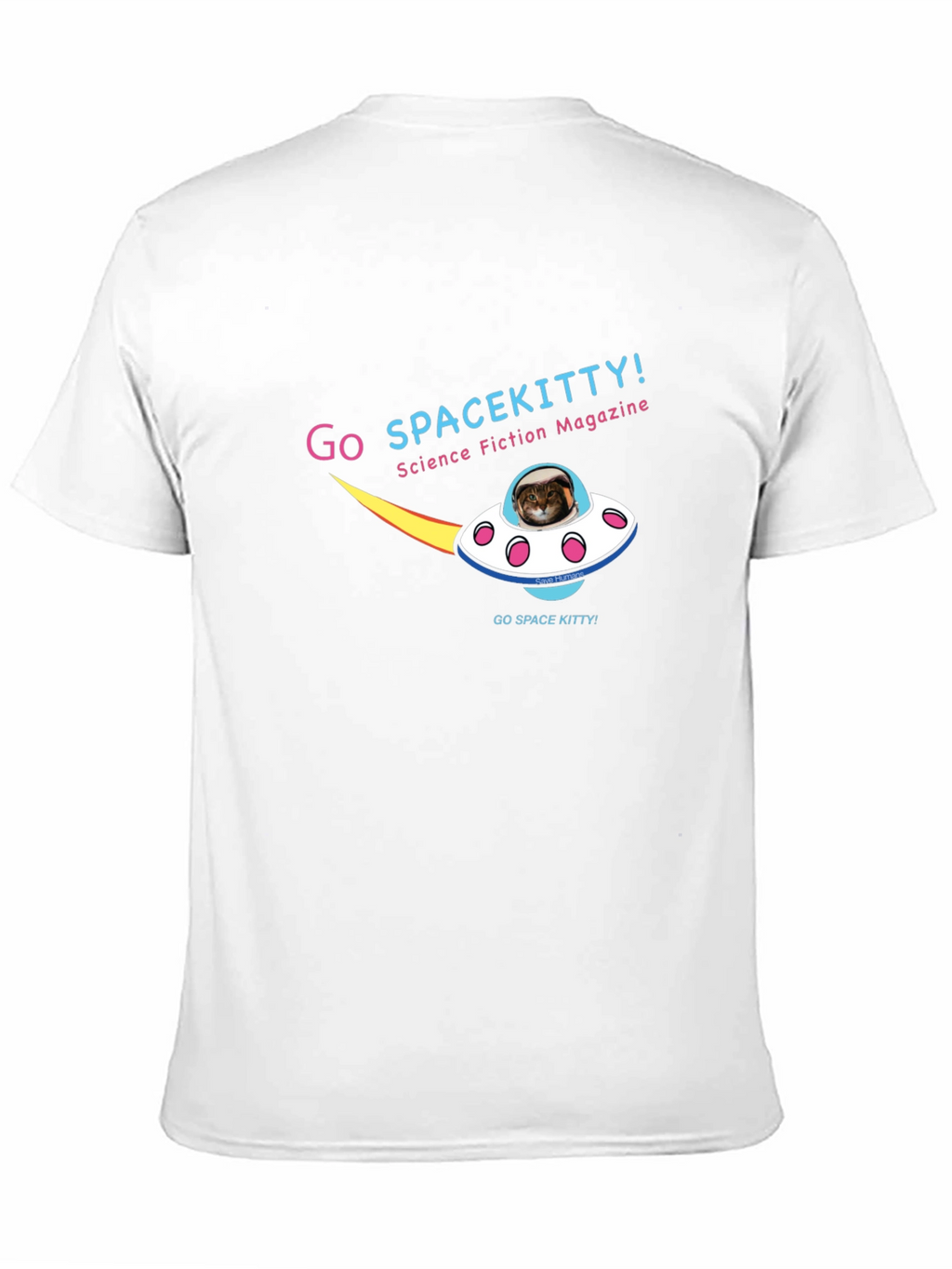 Go SpaceKitty! Science Fiction Magazine T-Shirt