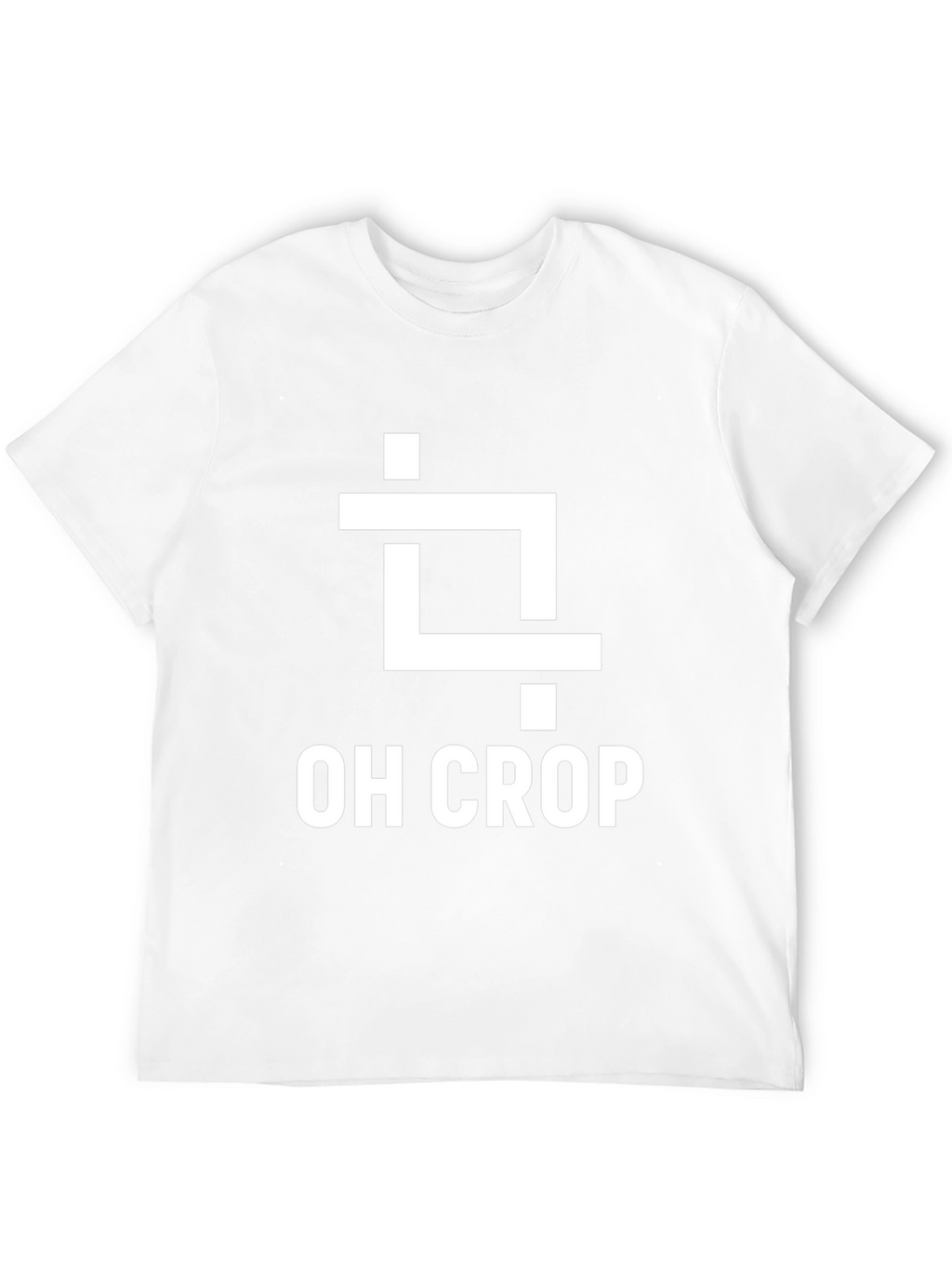 Oh Crop Funny Graphic Tee - Black Cotton T-Shirt