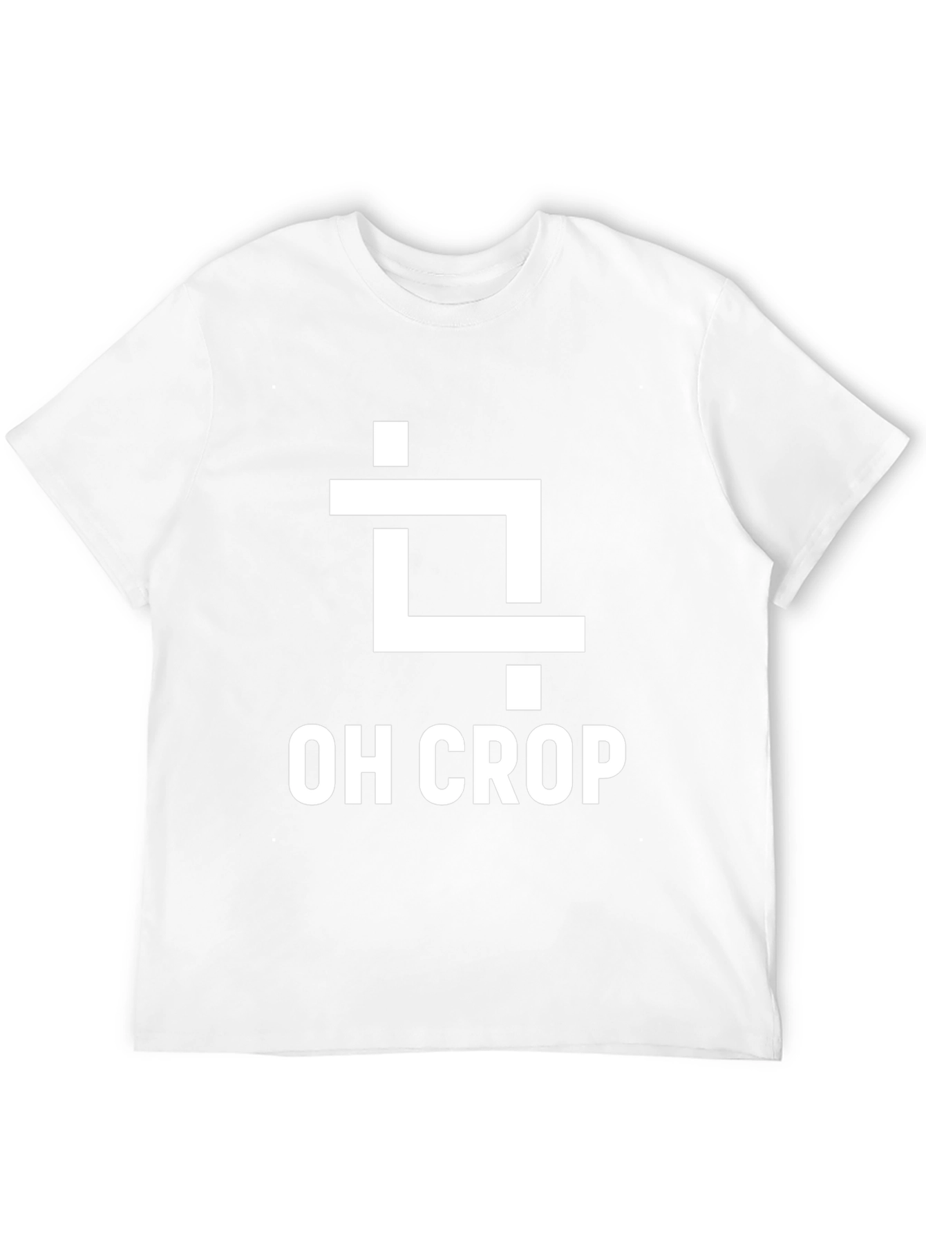Oh Crop Funny Graphic Tee - Black Cotton T-Shirt