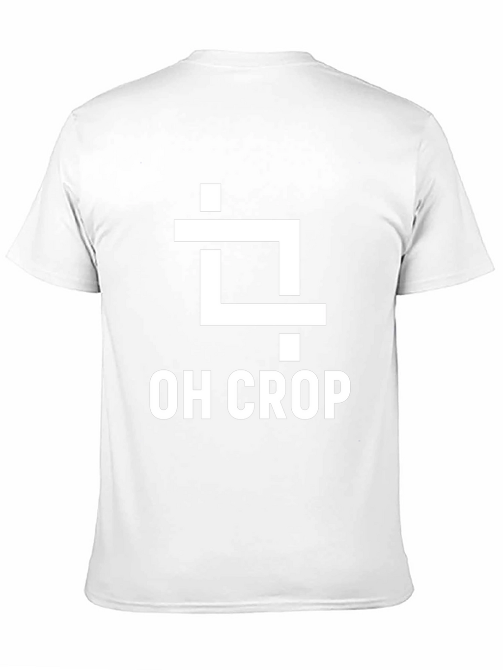 Oh Crop Funny Graphic Tee - Black Cotton T-Shirt