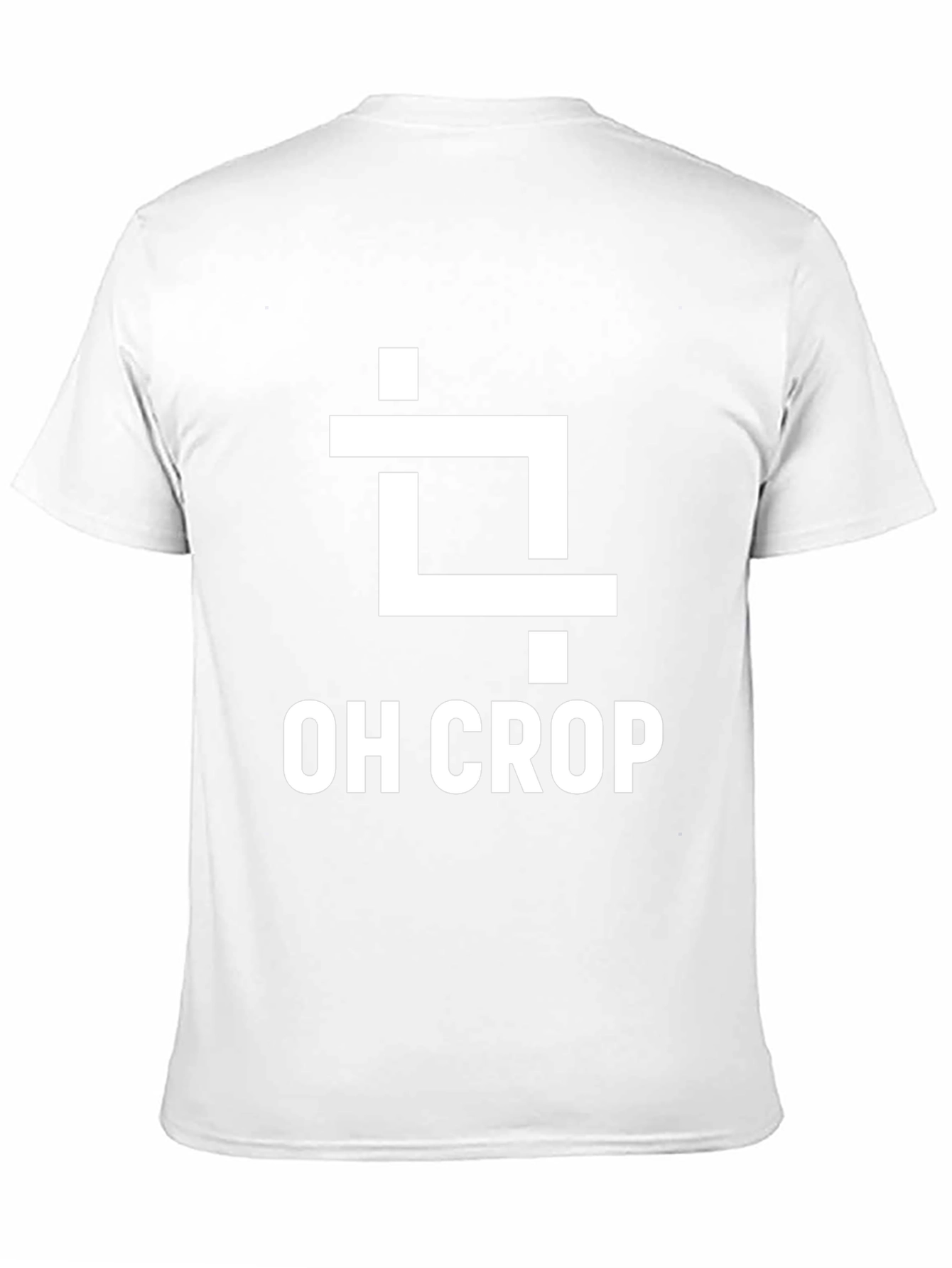 Oh Crop Funny Graphic Tee - Black Cotton T-Shirt