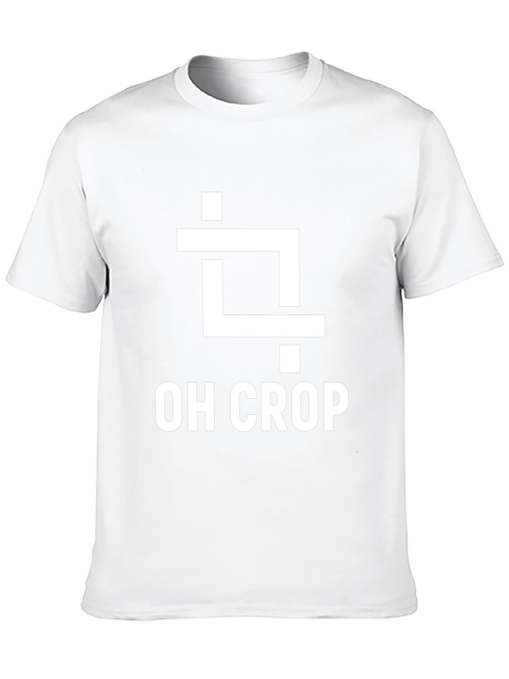 Oh Crop Funny Graphic Tee - Black Cotton T-Shirt