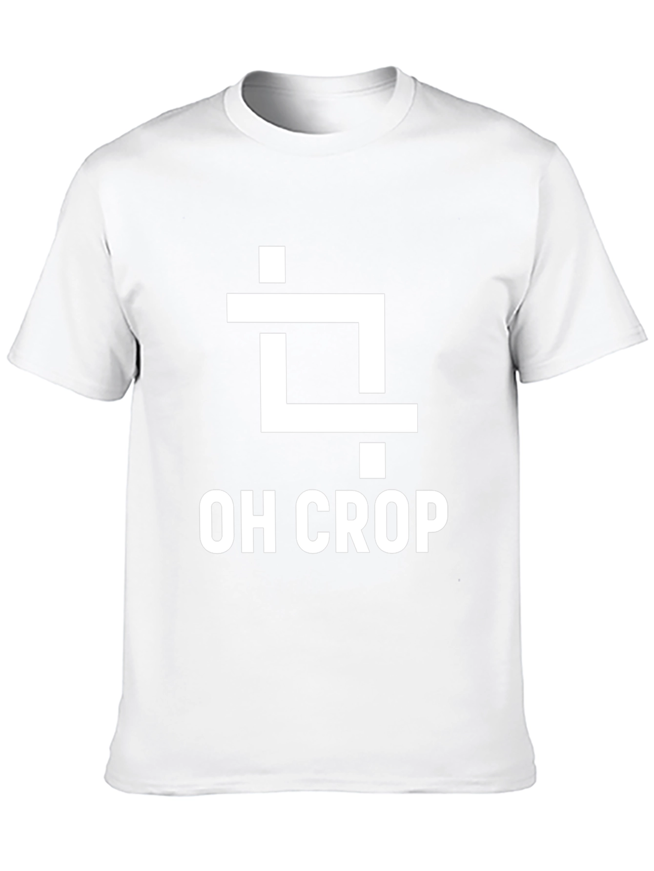Oh Crop Funny Graphic Tee - Black Cotton T-Shirt