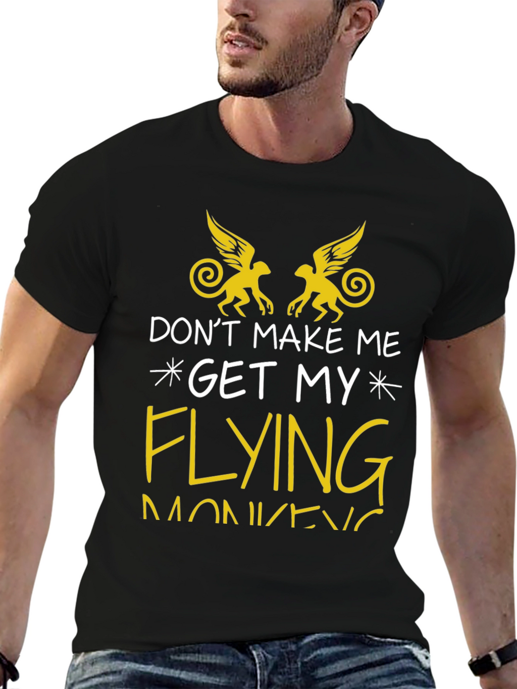 Flying Monkey Graphic Tee - Funny Novelty T-Shirt