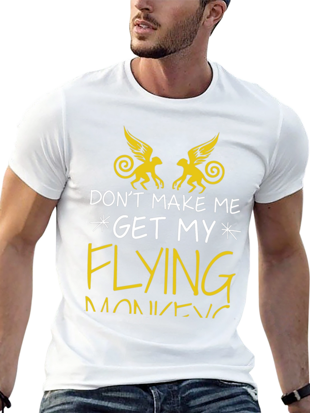 Flying Monkey Graphic Tee - Funny Novelty T-Shirt