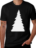 Black Christmas Tree Graphic T-Shirt